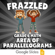 Area of Parallelograms FRAZZLED Math Game - No Prep Grade 6 Review Activity