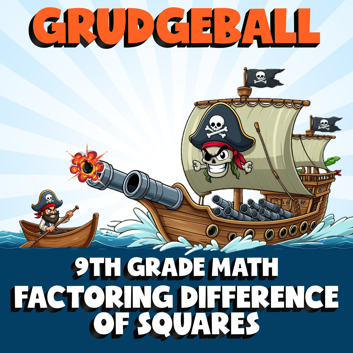 Factoring Difference of Squares GRUDGEBALL Math Game - No Prep Grade 9 Review