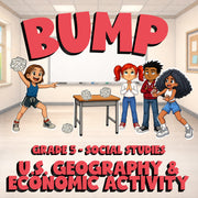 U.S. Geography & Economic Activity BUMP Socials Game - No Prep Grade 5 Review