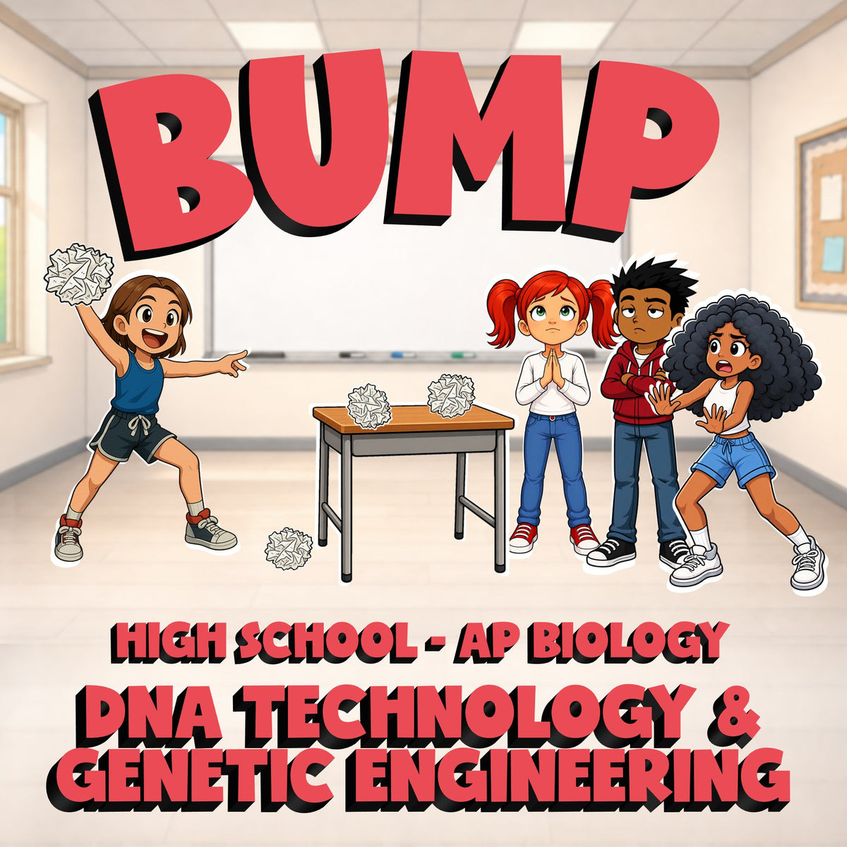 DNA Technology & Genetic Engineering BUMP Science Game - No Prep AP Biology