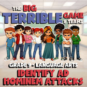Identify Ad Hominem Attacks BIG TERRIBLE GAME - No Prep Grade 9 ELA Review