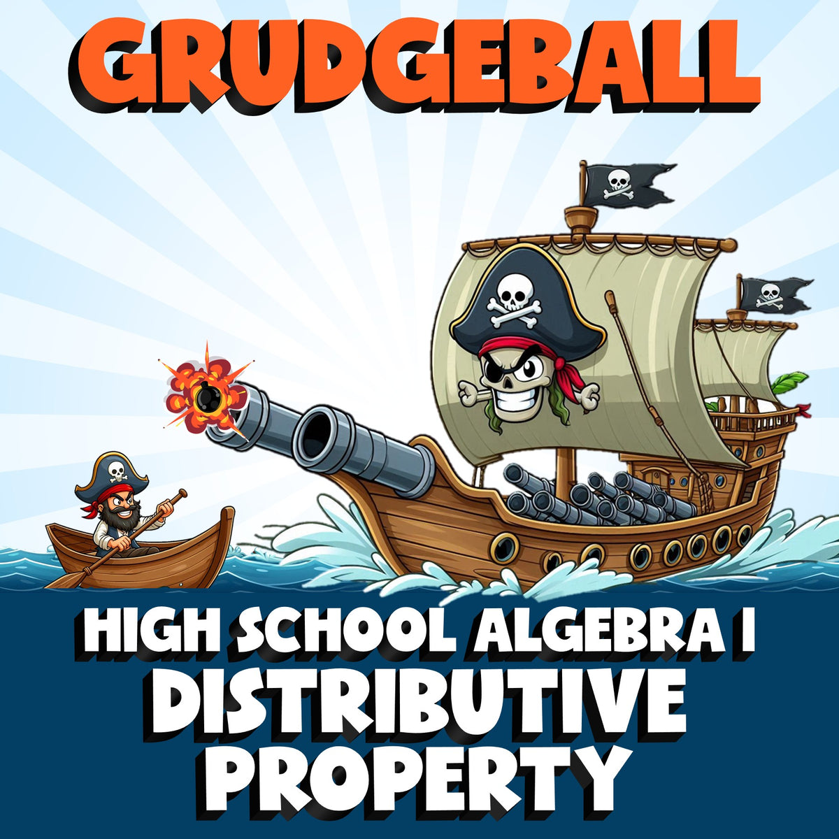 Distributive Property GRUDGEBALL Math Game - No Prep Algebra 1 Review Activity