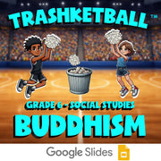 Buddhism TRASHKETBALL Socials Game - No Prep Grade 6 Review Activity