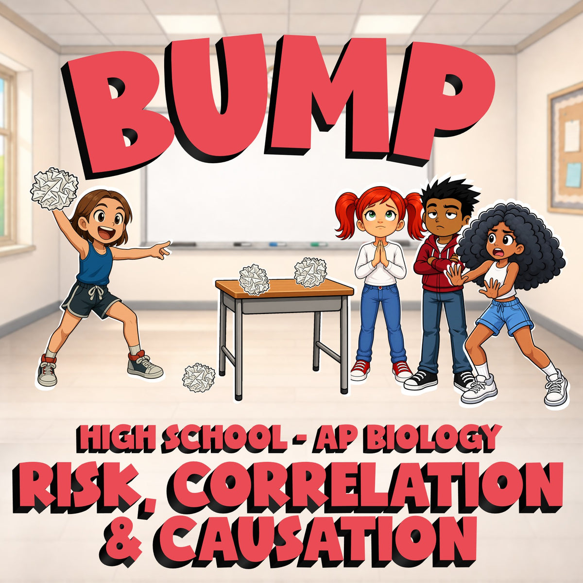 Risk, Correlation & Causation BUMP Science Game - No Prep AP Biology Review