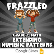 Extending Numeric Patterns FRAZZLED Math Game - No Prep Grade 3 Review Activity