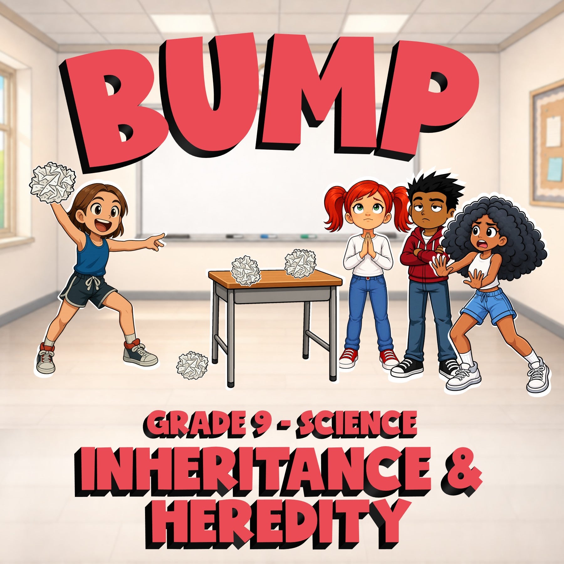 Inheritance & Heredity BUMP Science Game - No Prep Grade 9 Review Activity