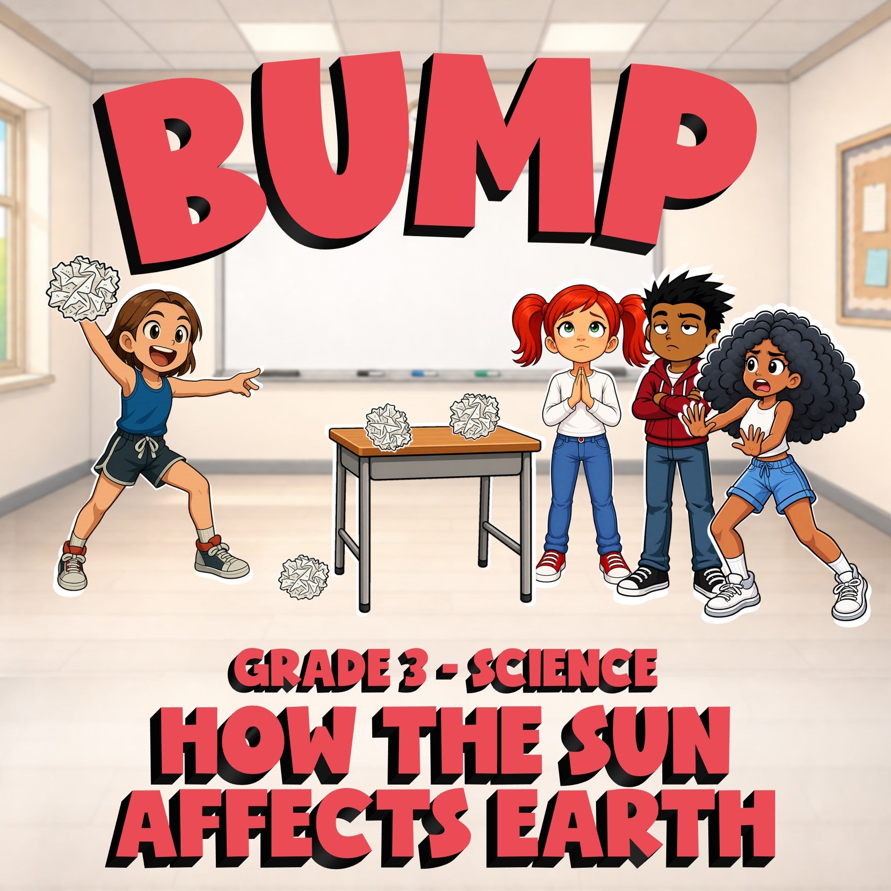 How the Sun Affects Earth BUMP Science Game - No Prep Grade 3 Review Activity