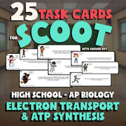 Electron Transport & ATP Synthesis SCOOT TASK CARDS Science Game - AP Biology