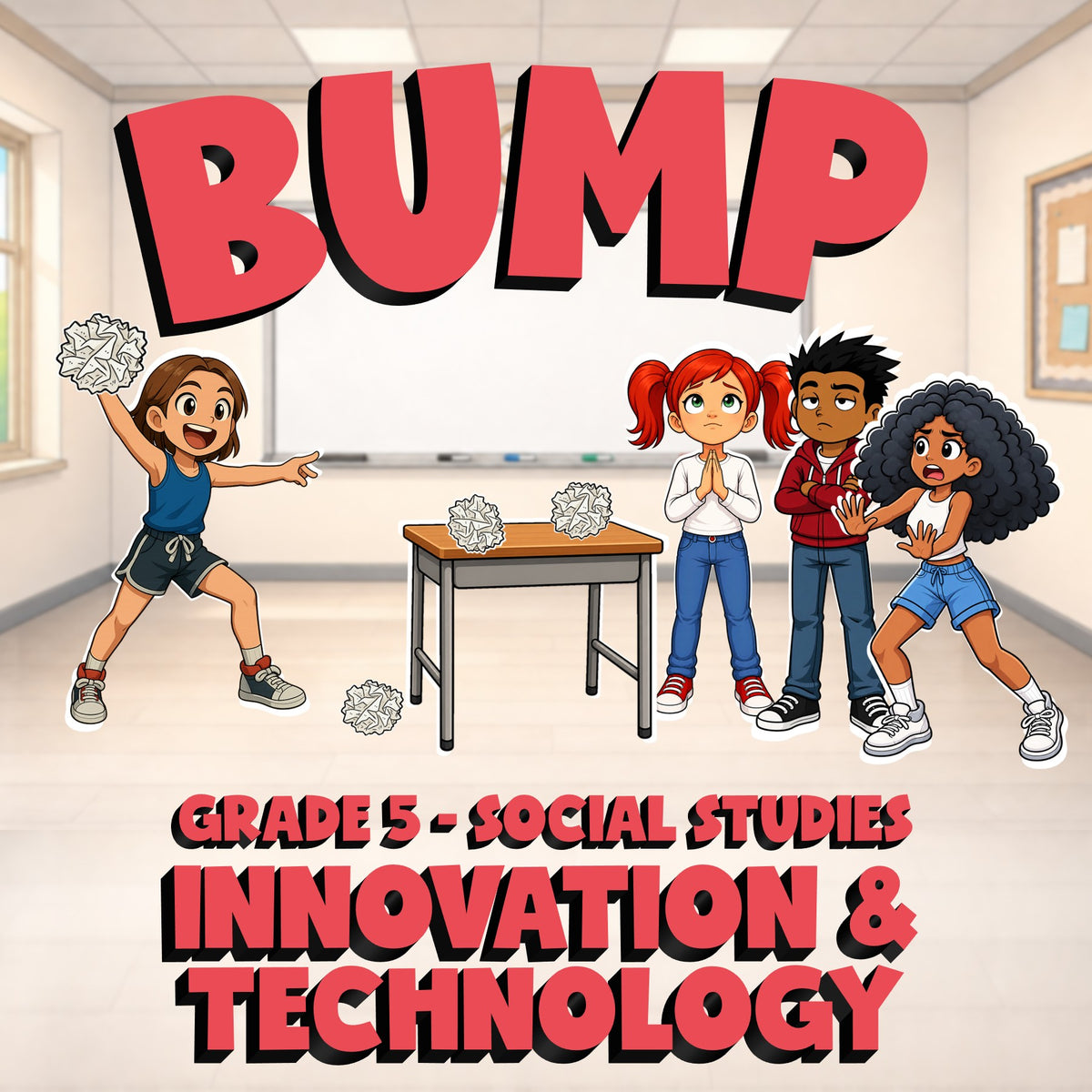 Innovation & Technology BUMP Socials Game - No Prep Grade 5 Review Activity