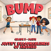 Justify Reasonableness of Answers BUMP Math Game - No Prep Grade 5 Review