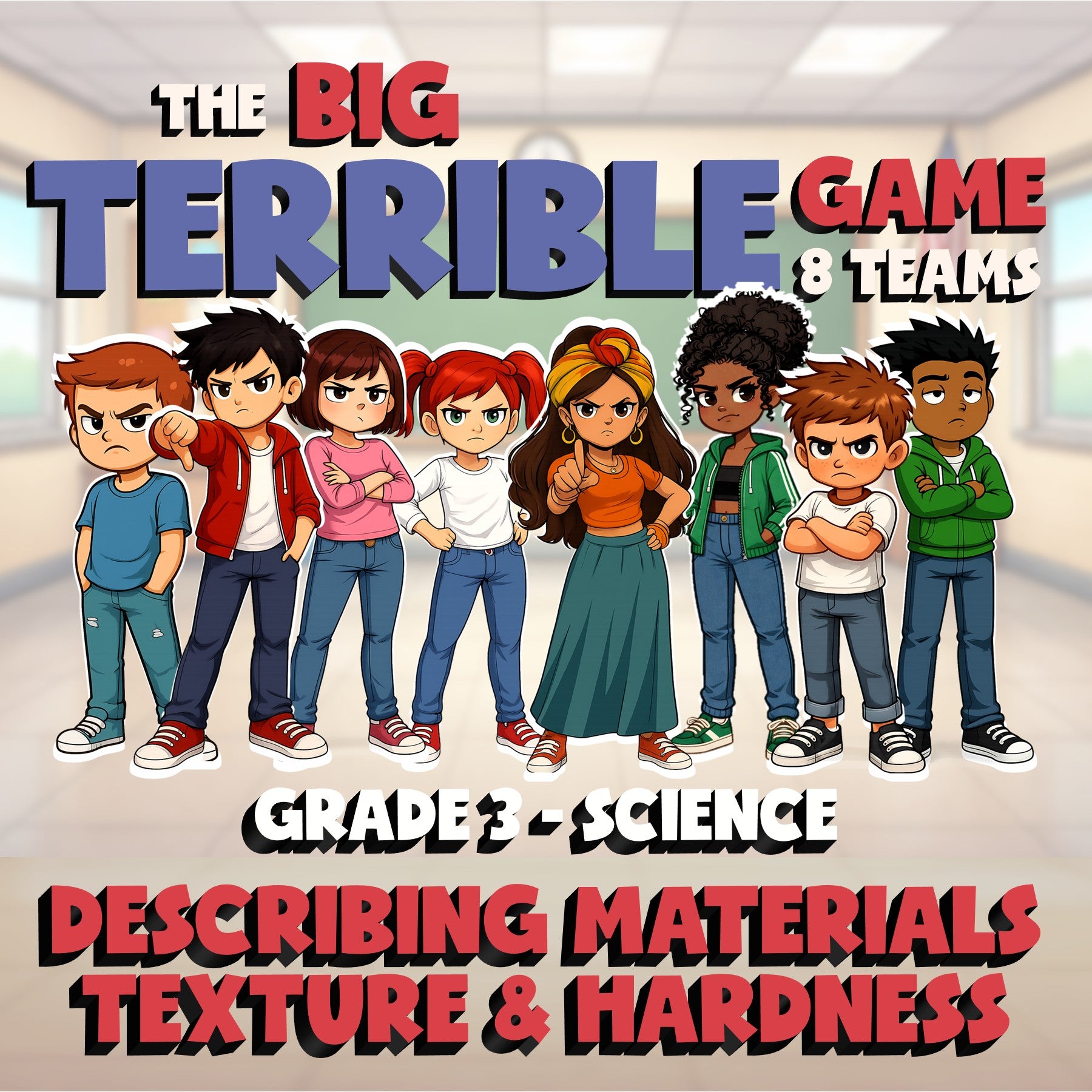 Describing Materials Texture & Hardness BIG TERRIBLE GAME - Grade 3 Science