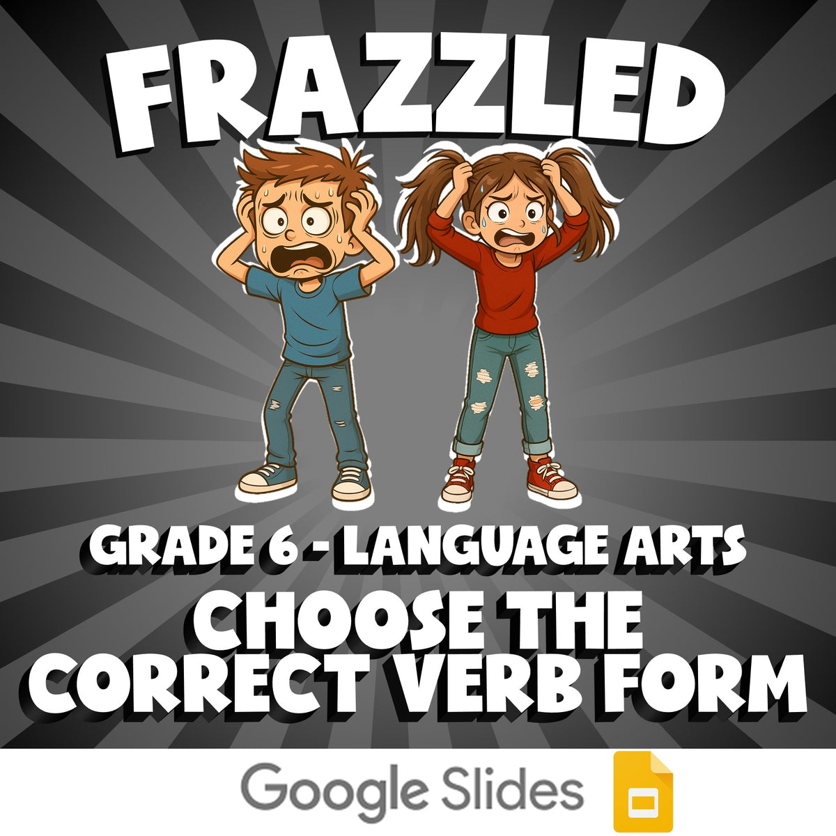 Choose the Correct Verb Form FRAZZLED ELA Game - No Prep Grade 6 Review Activity