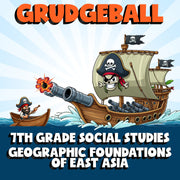 Geographic Foundations of East Asia GRUDGEBALL Socials Game - No Prep Grade 7