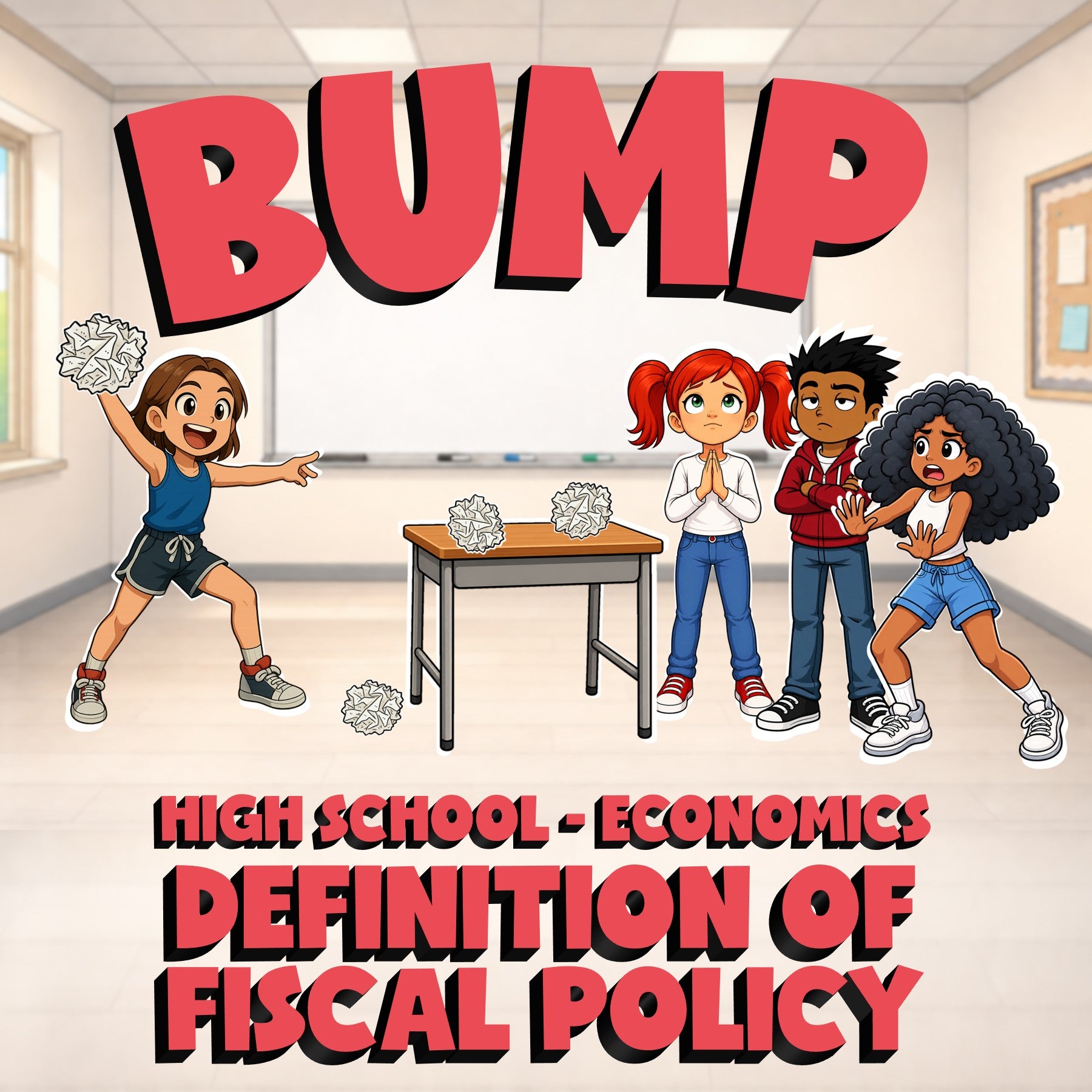 Definition of Fiscal Policy BUMP Economics Game - No Prep Review Activity