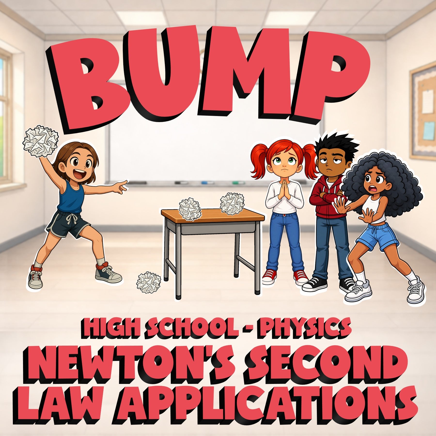 Newton’s Second Law Applications BUMP Science Game - No Prep Physics Review