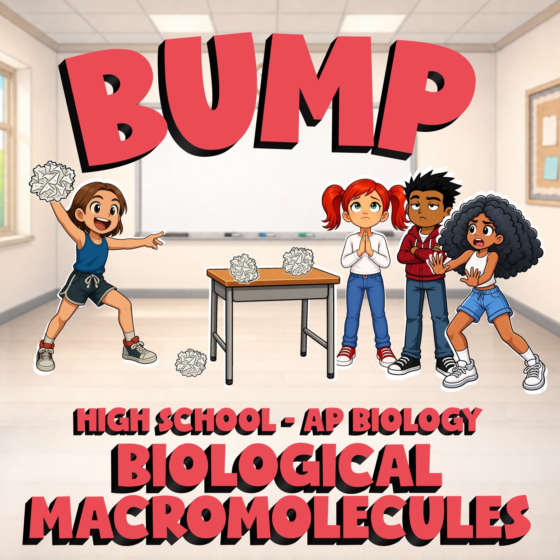 Biological Macromolecules BUMP Science Game - No Prep AP Biology Review Activity