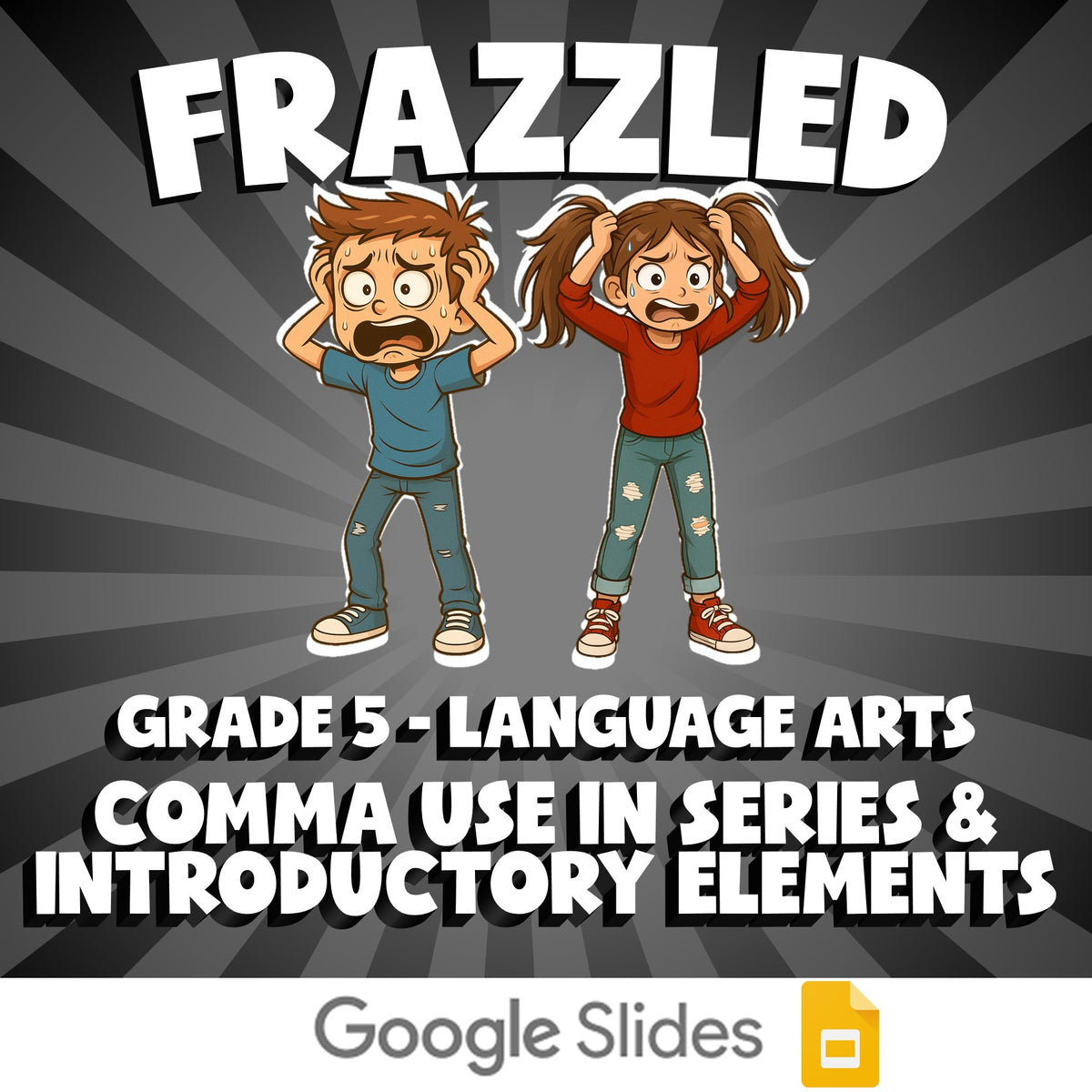 Comma Use in Series & Introductory Elements FRAZZLED ELA Game - No Prep Grade 5