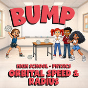 Orbital Speed & Radius BUMP Science Game - No Prep Physics Review Activity