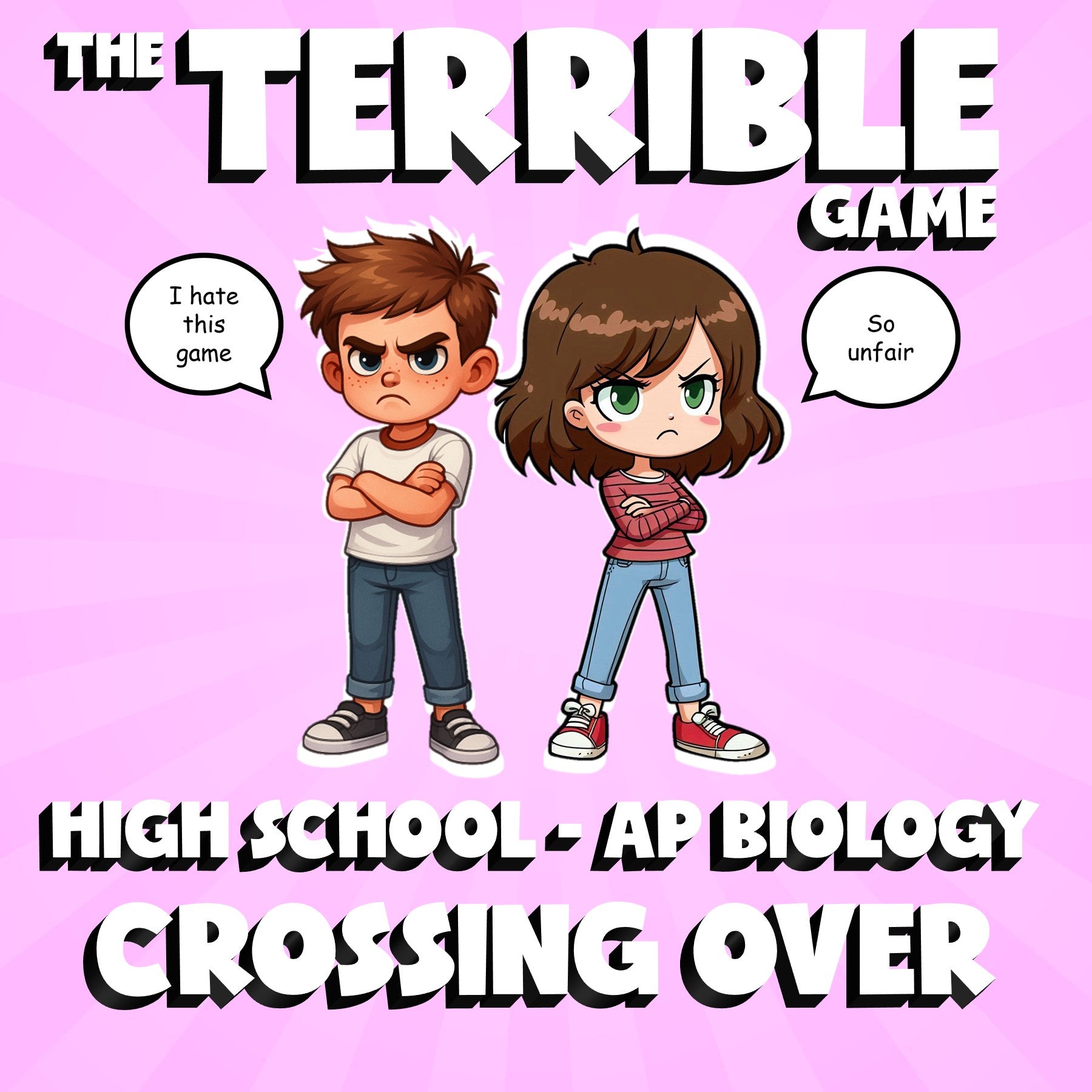 Crossing Over THE TERRIBLE GAME - No Prep AP Biology Science Review Activity