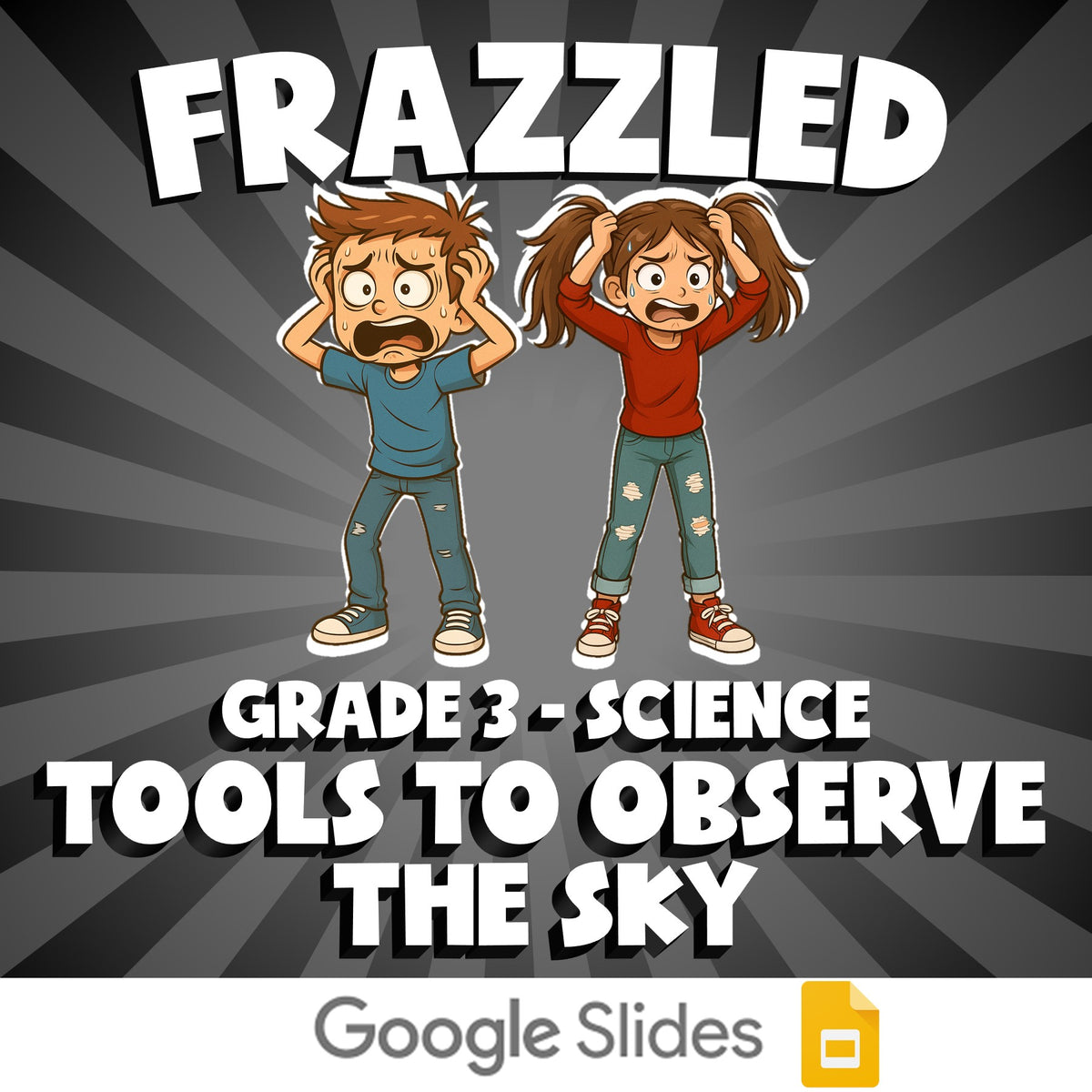 Tools to Observe the Sky FRAZZLED Science Game - No Prep Grade 3 Review Activity