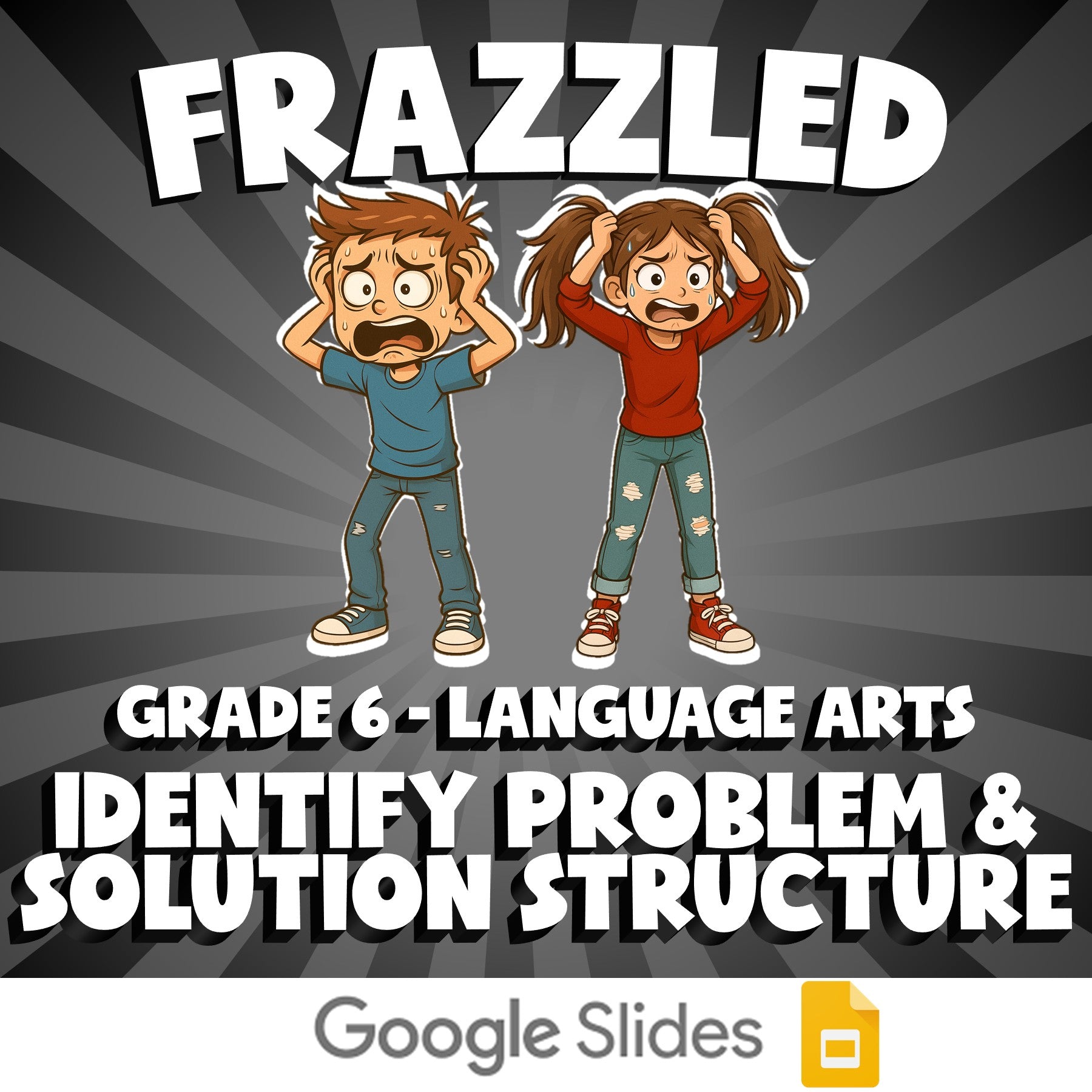Identify Problem & Solution Structure FRAZZLED ELA Game - No Prep Grade 6 Review