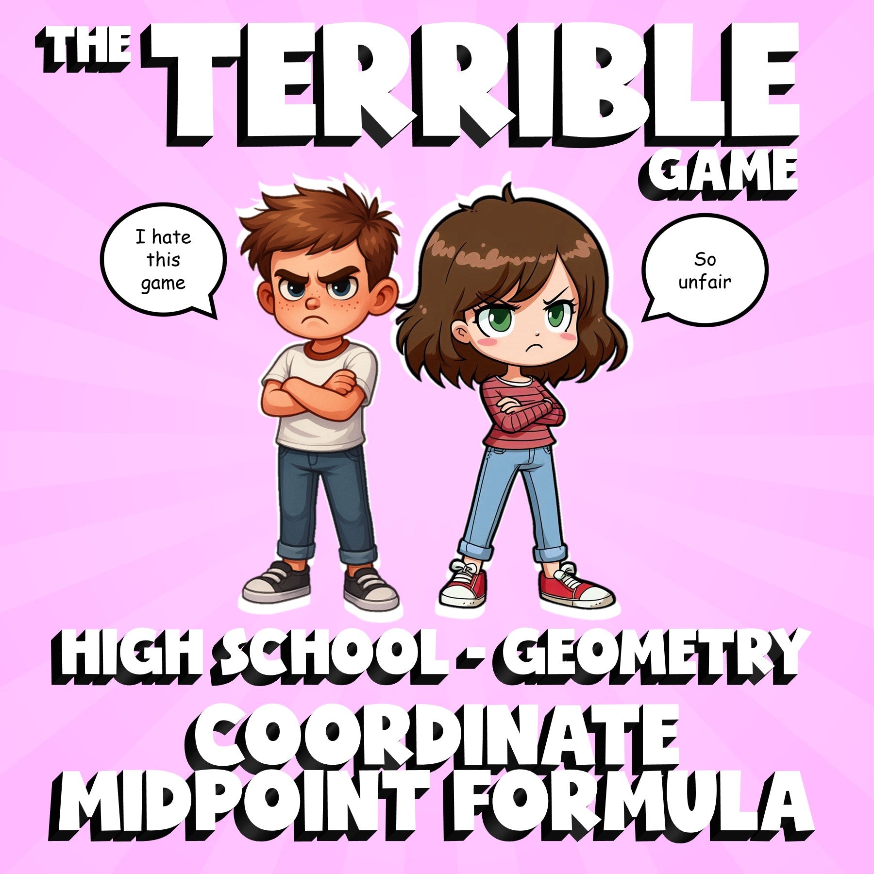 Coordinate Midpoint Formula THE TERRIBLE GAME - No Prep Geometry Math Review