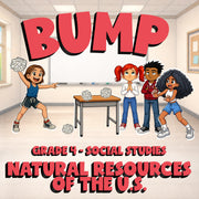 Natural Resources of the U.S. BUMP Socials Game - No Prep Grade 4 Review
