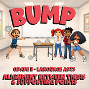 Alignment Between Thesis & Supporting Points BUMP ELA Game - No Prep Grade 11