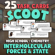 Intermolecular Forces & State SCOOT TASK CARDS Science Game - No Prep Chemistry