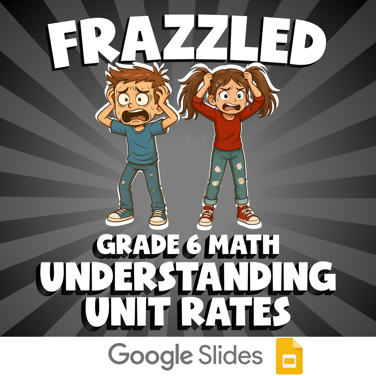 Understanding Unit Rates FRAZZLED Math Game - No Prep Grade 6 Review Activity