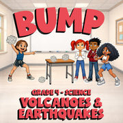 Volcanoes & Earthquakes BUMP Science Game - No Prep Grade 4 Review Activity