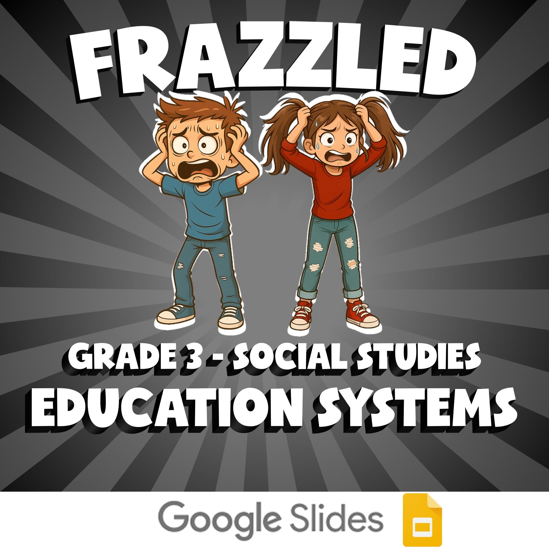 Education Systems FRAZZLED Socials Game - No Prep Grade 3 Review Activity