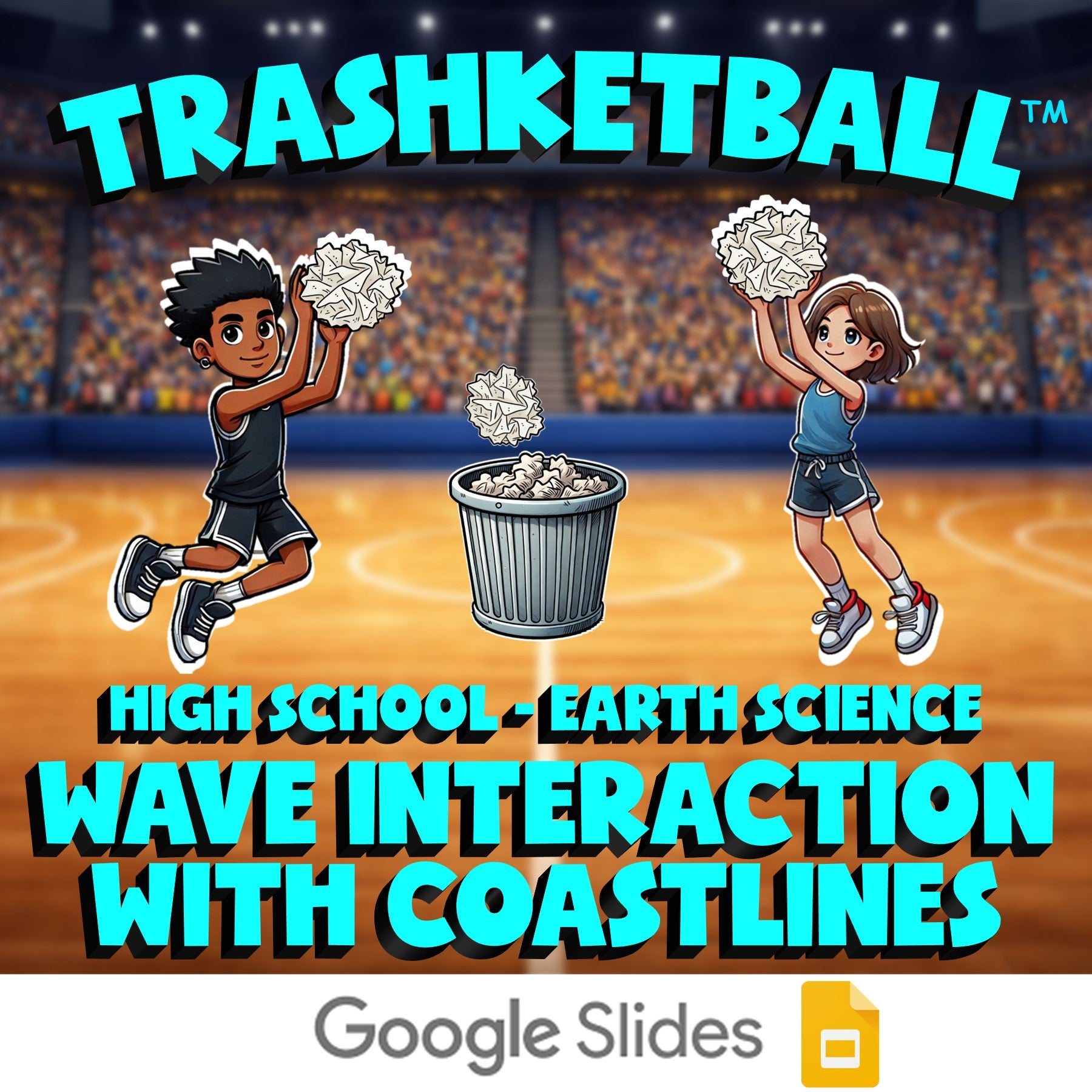 Wave Interaction with Coastlines TRASHKETBALL Game - No Prep Earth Science