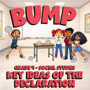 Key Ideas of the Declaration BUMP Socials Game - No Prep Grade 4 Review Activity