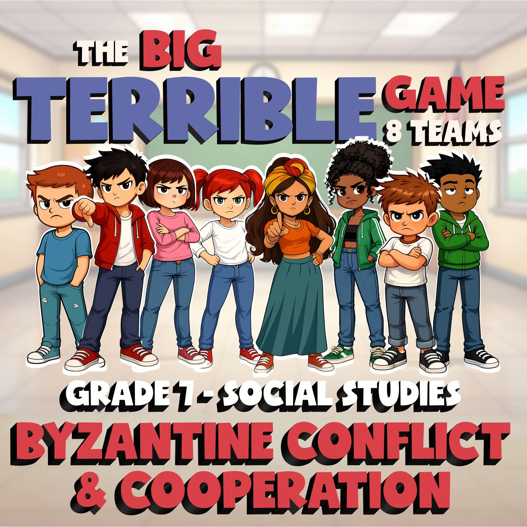 Byzantine Conflict & Cooperation BIG TERRIBLE GAME - Grade 7 Socials Review