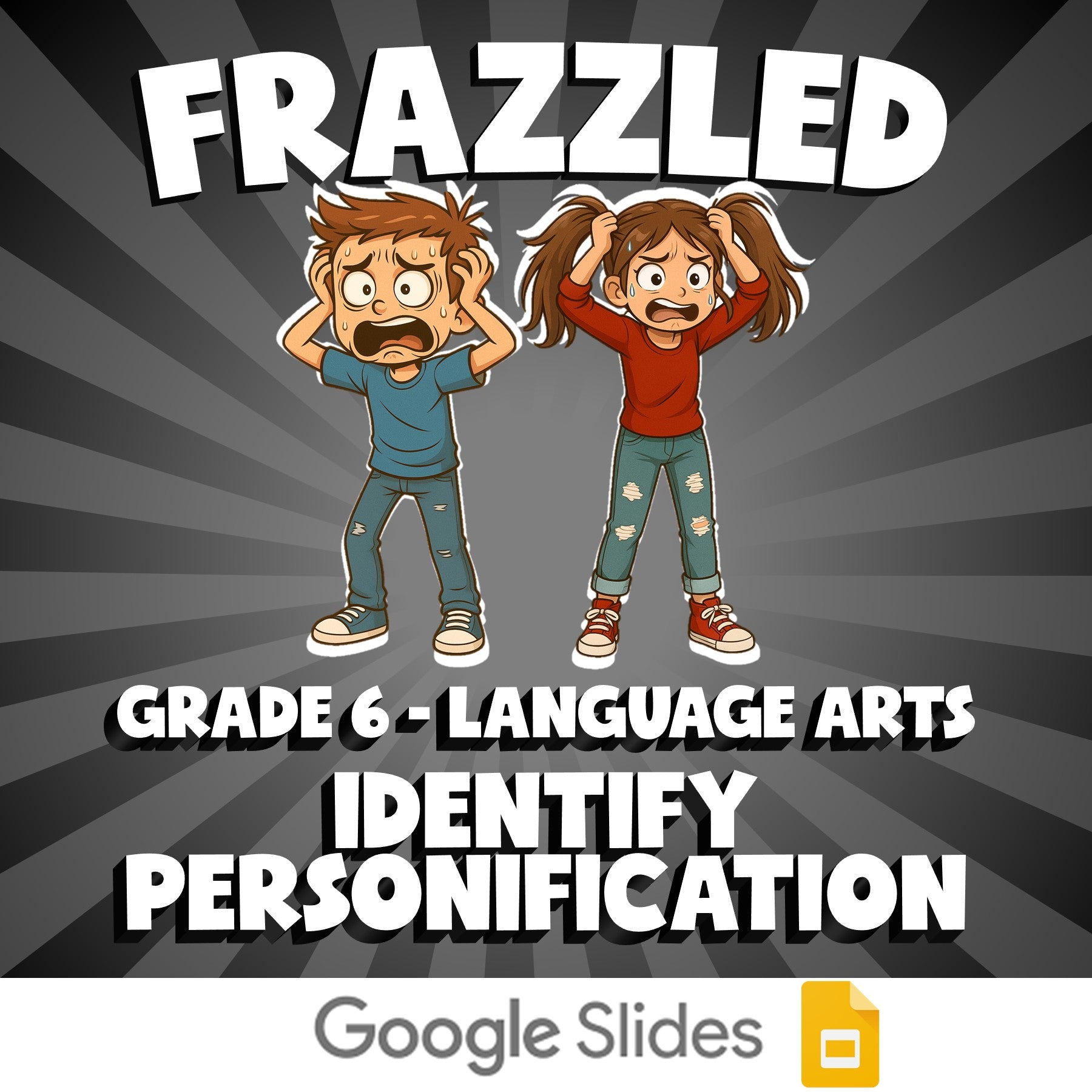 Identify Personification FRAZZLED ELA Game - No Prep Grade 6 Review Activity