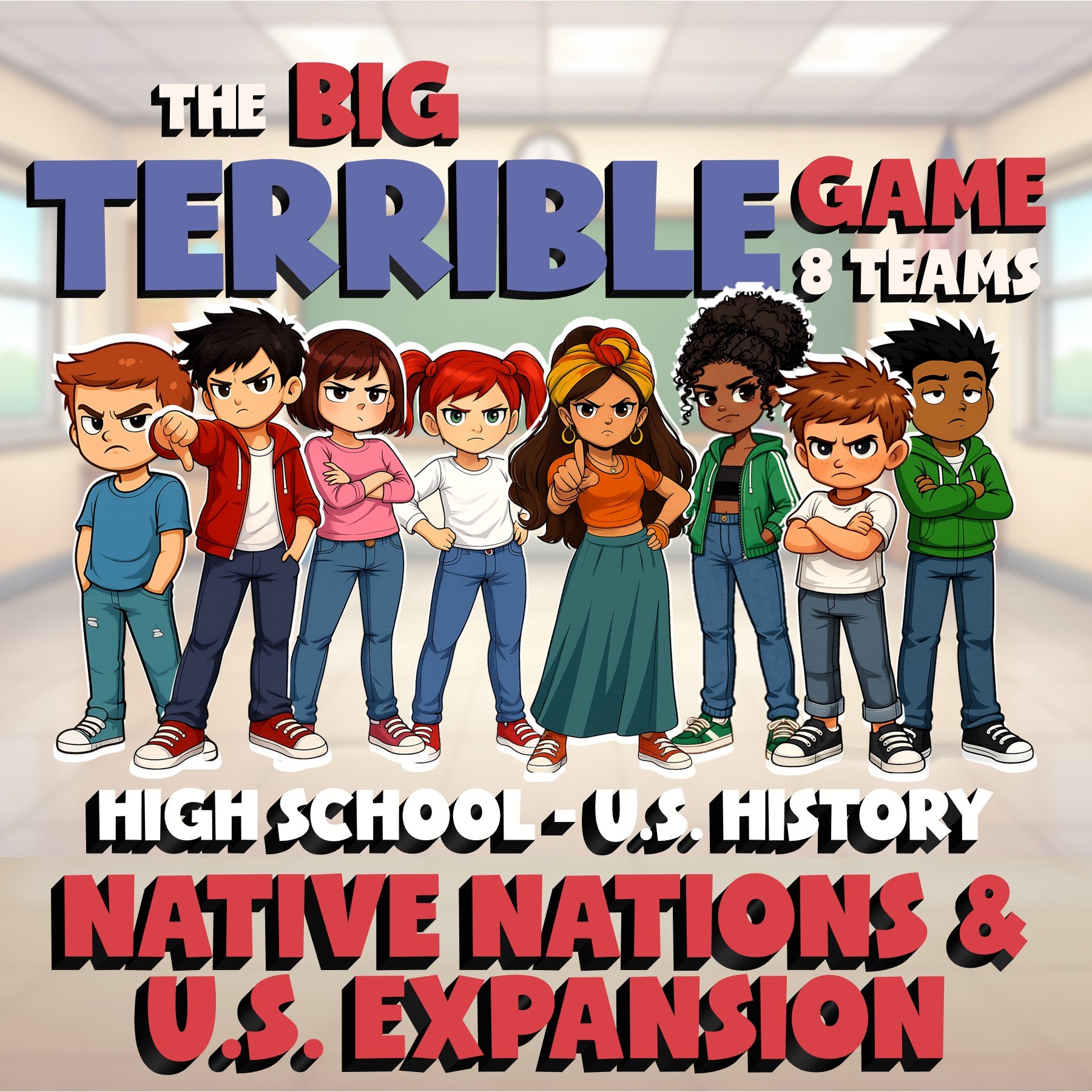 Native Nations & U.S. Expansion BIG TERRIBLE GAME - No Prep U.S. History Review