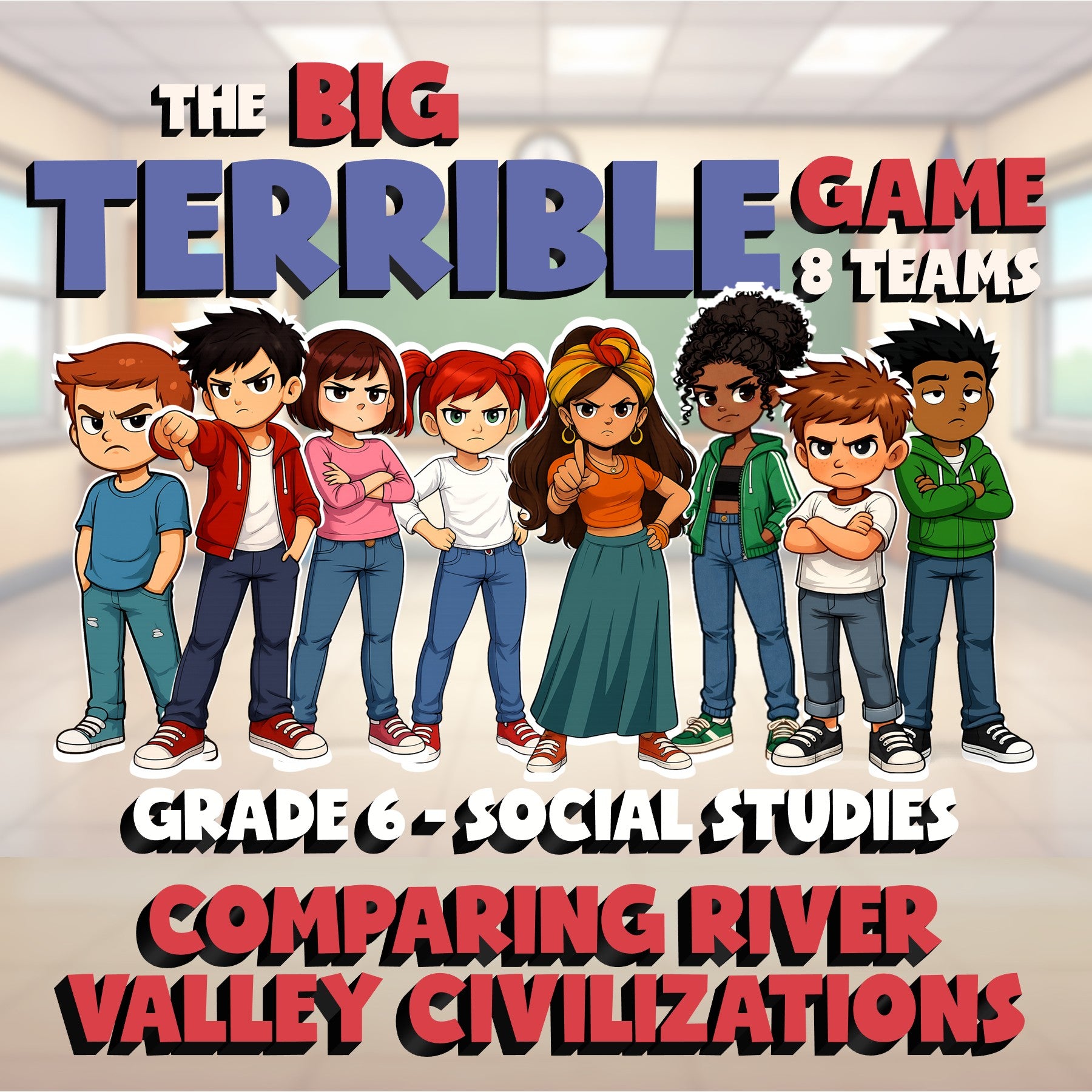 Comparing River Valley Civilizations BIG TERRIBLE GAME - Grade 6 Socials Review