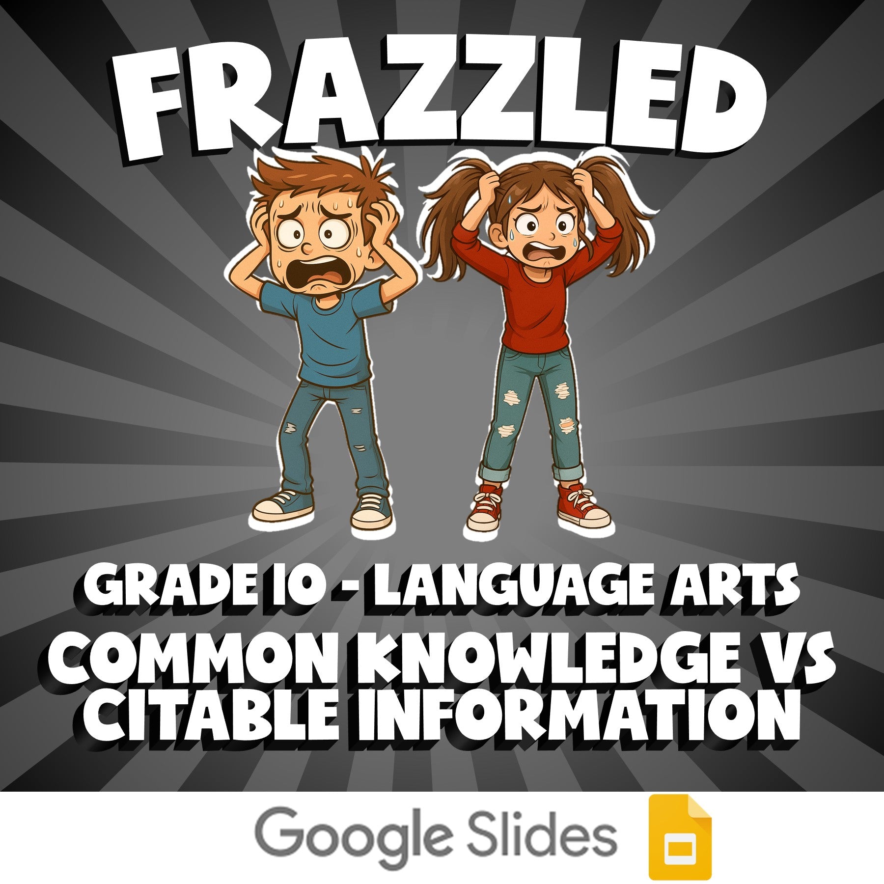 Common Knowledge vs Citable Information FRAZZLED ELA Game - No Prep Grade 10