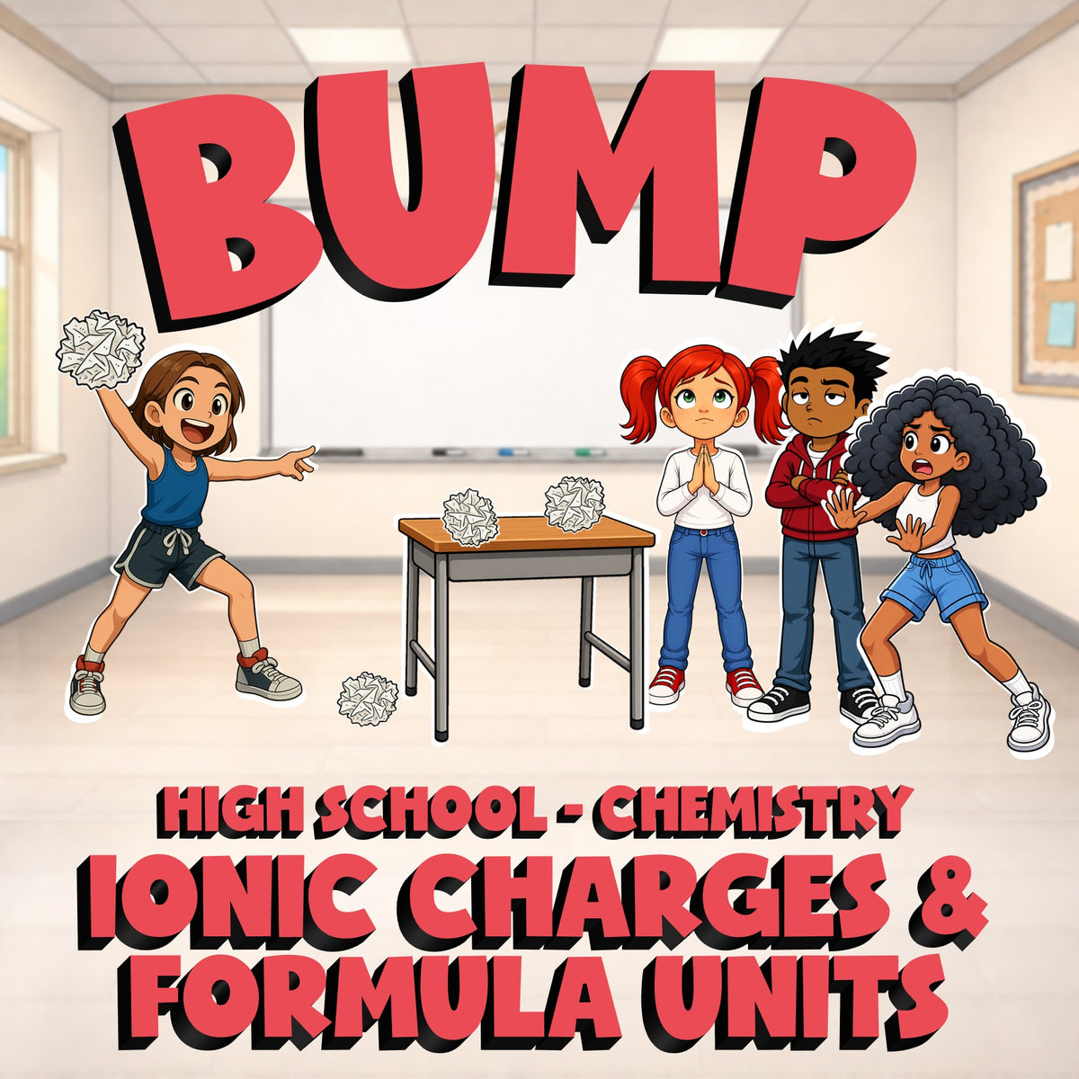 Ionic Charges & Formula Units BUMP Science Game - No Prep Chemistry Review