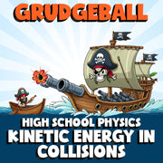 Kinetic Energy in Collisions GRUDGEBALL Science Game - No Prep Physics Review