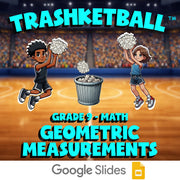 Geometric Measurements TRASHKETBALL Math Game - No Prep Grade 9 Review Activity