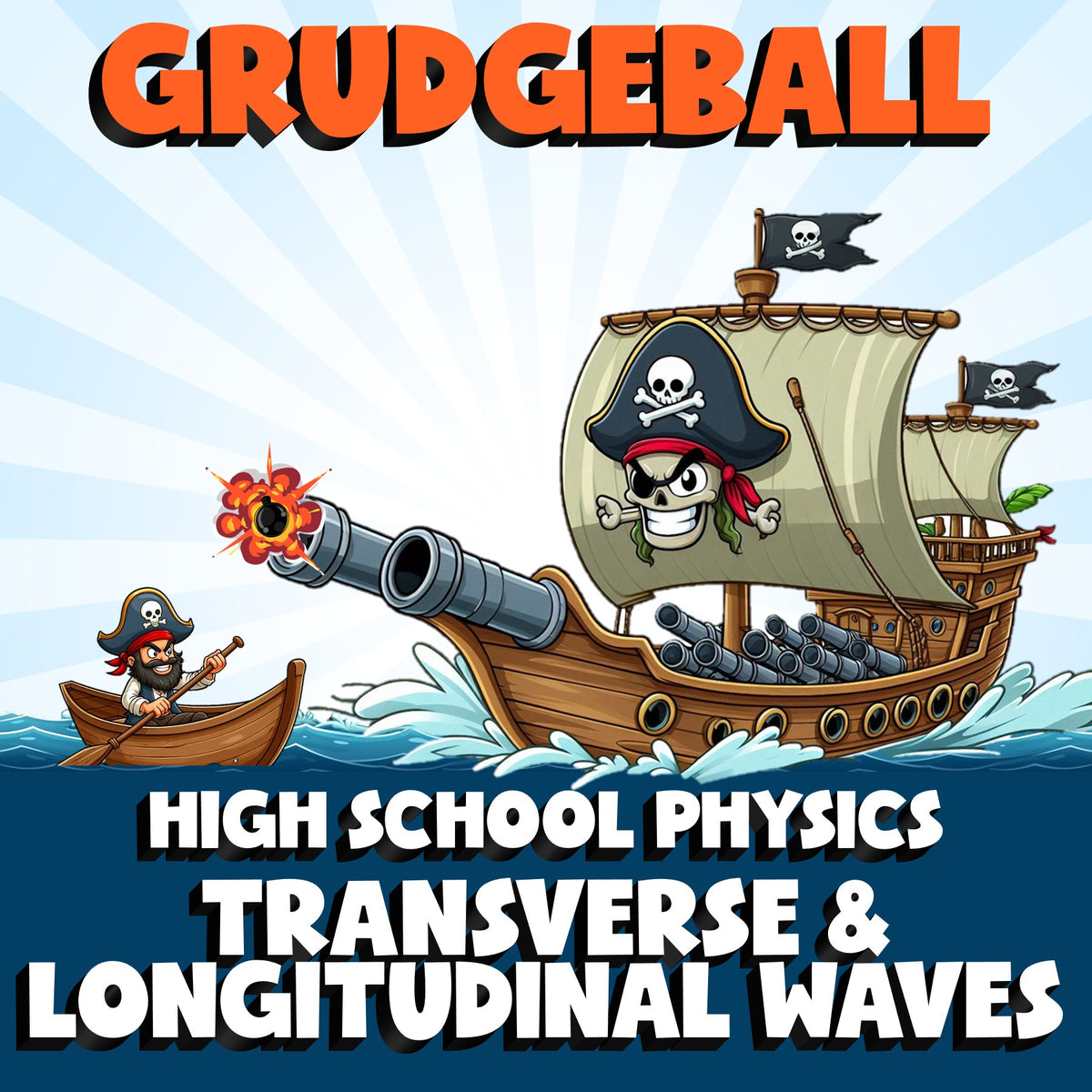 Transverse & Longitudinal Waves GRUDGEBALL Science Game - No Prep Physics Review