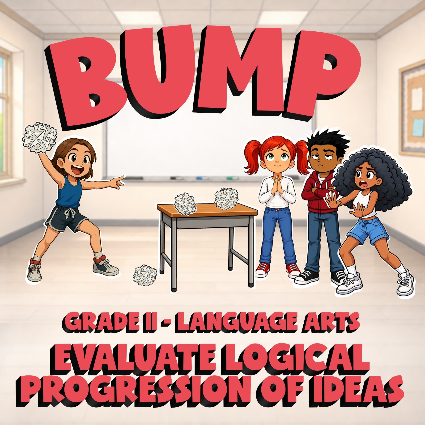 Evaluate Logical Progression of Ideas BUMP ELA Game - No Prep Grade 11 Review