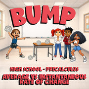 Average vs Instantaneous Rate of Change BUMP Math Game - No Prep PreCalculus