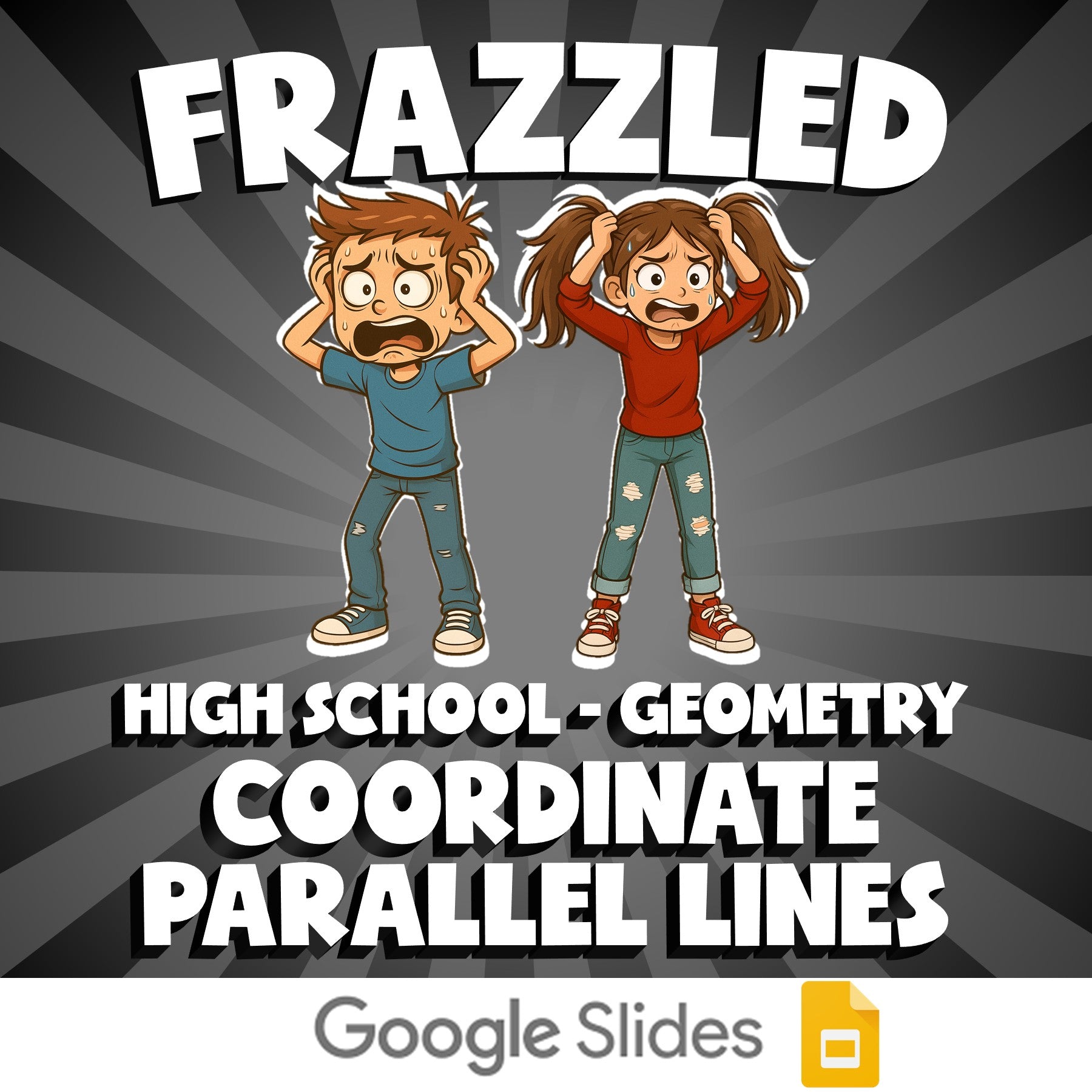 Coordinate Parallel Lines FRAZZLED Math Game - No Prep Geometry Review Activity
