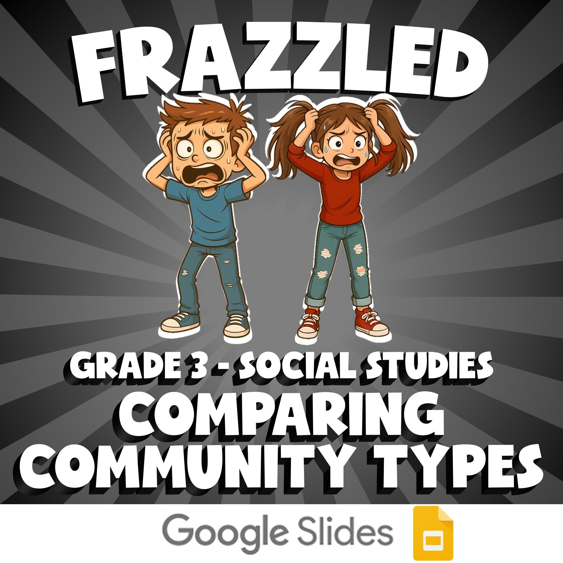 Comparing Community Types FRAZZLED Socials Game - No Prep Grade 3 Review