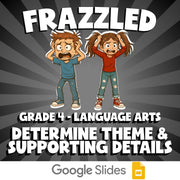 Determine Theme & Supporting Details FRAZZLED ELA Game - No Prep Grade 4 Review