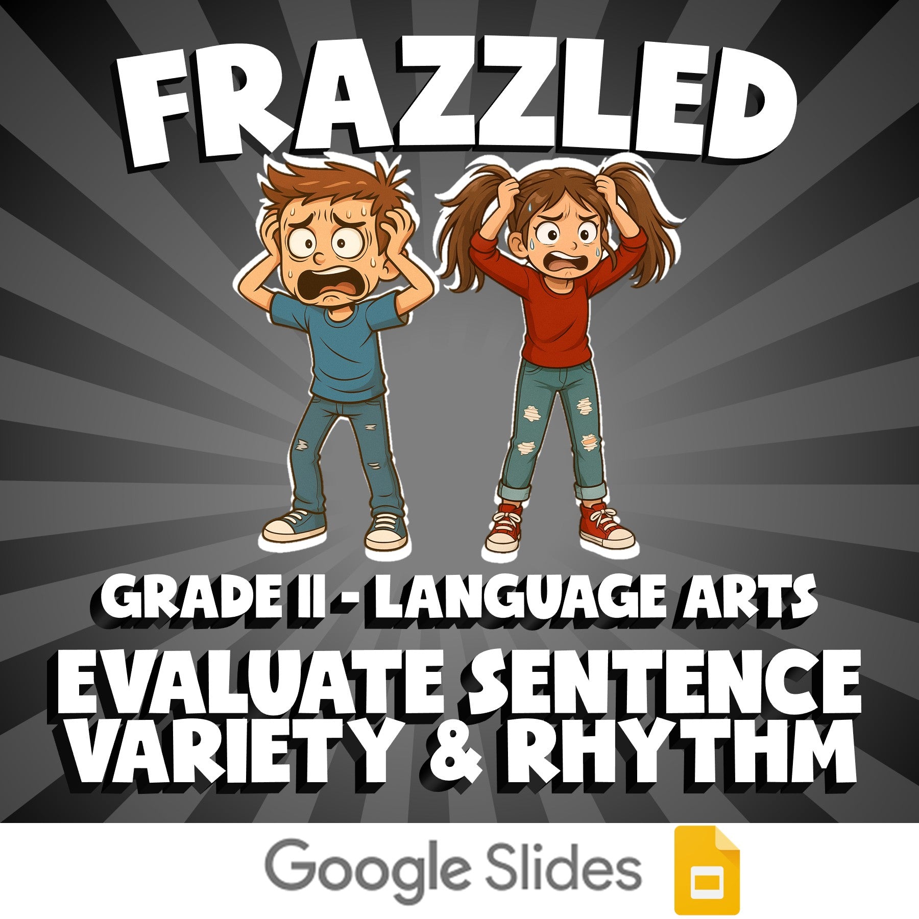 Evaluate Sentence Variety & Rhythm FRAZZLED ELA Game - No Prep Grade 11 Review