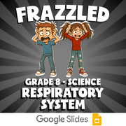 Respiratory System FRAZZLED Science Game - No Prep Grade 8 Review Activity